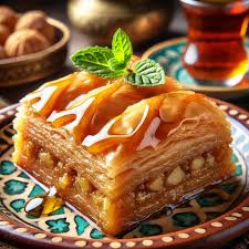 Baklava, doce grego com nozes e mel